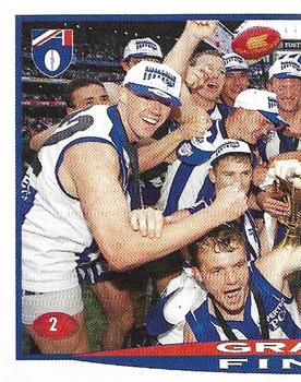 1997 Select AFL Stickers #2 North Melbourne Kangaroos Front